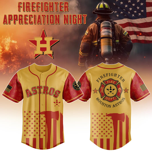 Houston Astros Firefighter Special Edition-3D Baseball Jersey