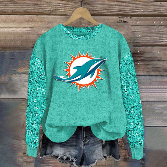 Sequined Sleeves Vintage Sweatshirt