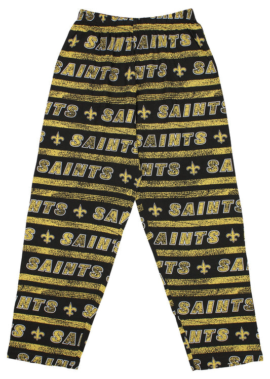 Zubaz NFL Men's New Orleans Saints Static Lines Comfy Pants