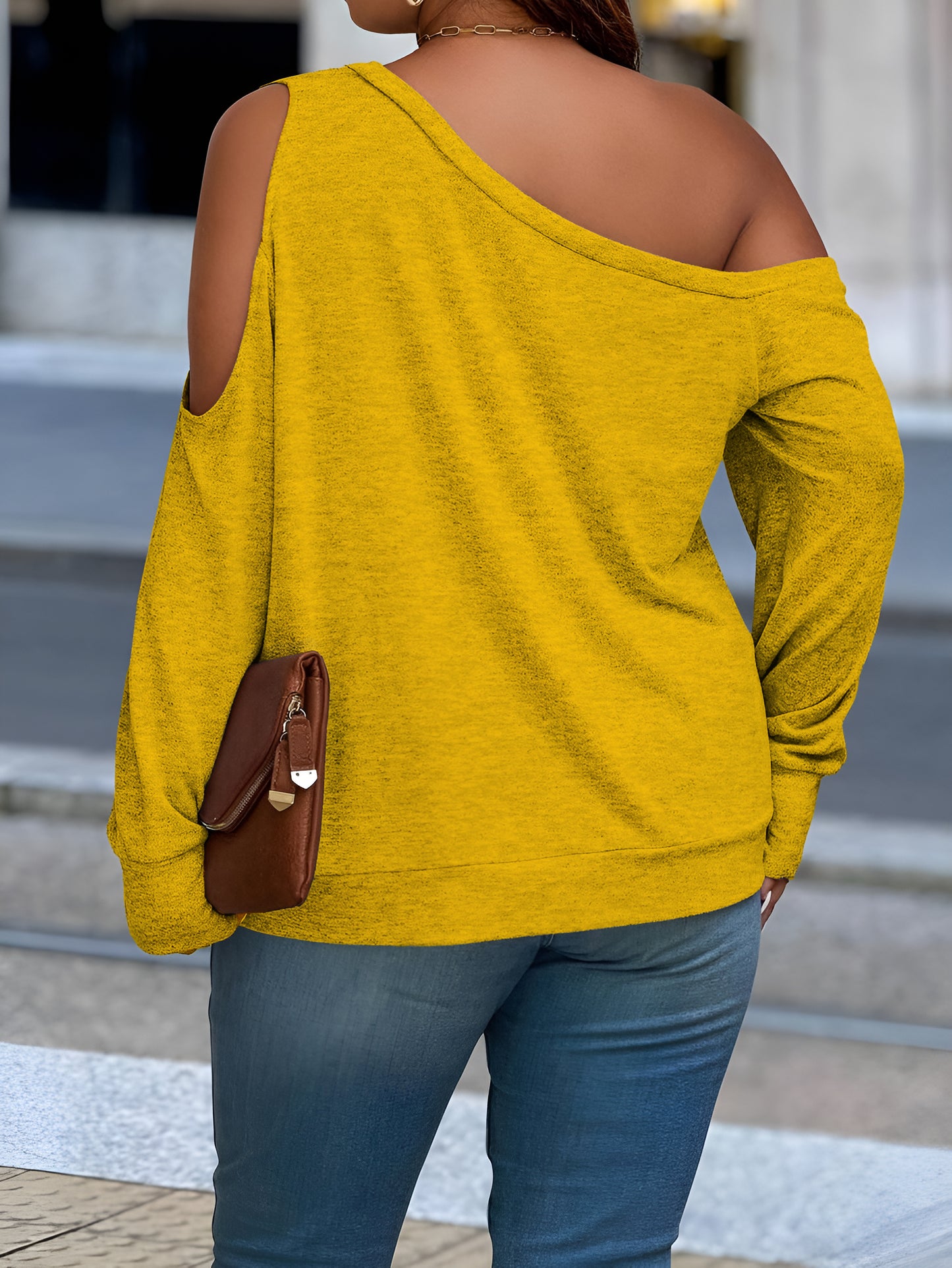 Asymmetric Off-Shoulder Women's Sweatshirt