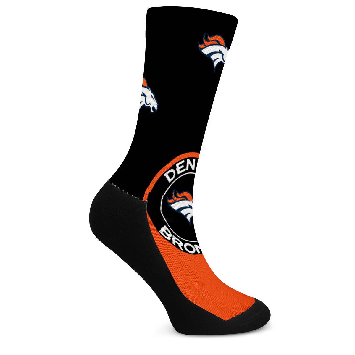 Denver Broncos For Bare Feet Crew Socks