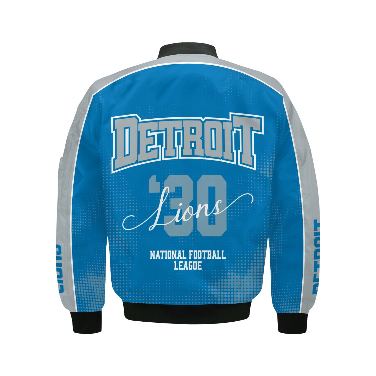 Detroit Lions Football Team 2025 - 26 Heart Beats In Unison Bomber Jacket