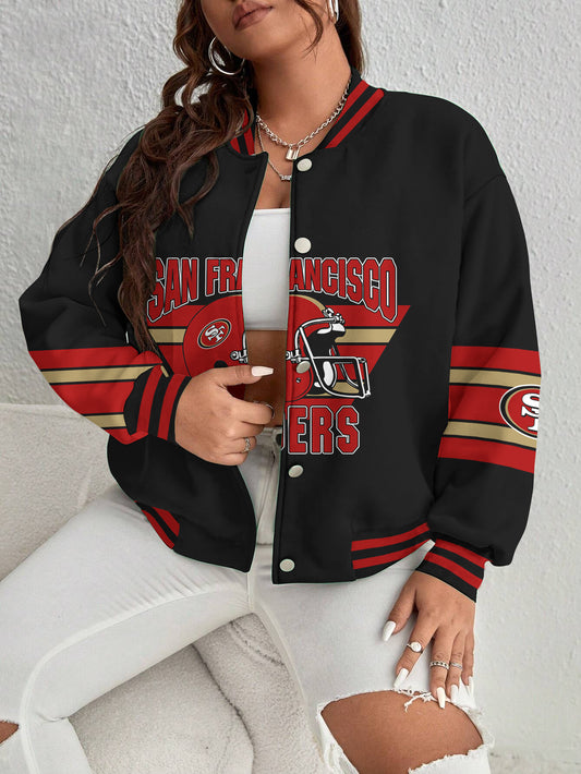 San Francisco 49ers Women's Long Pass Full- Snap Casual Jacket