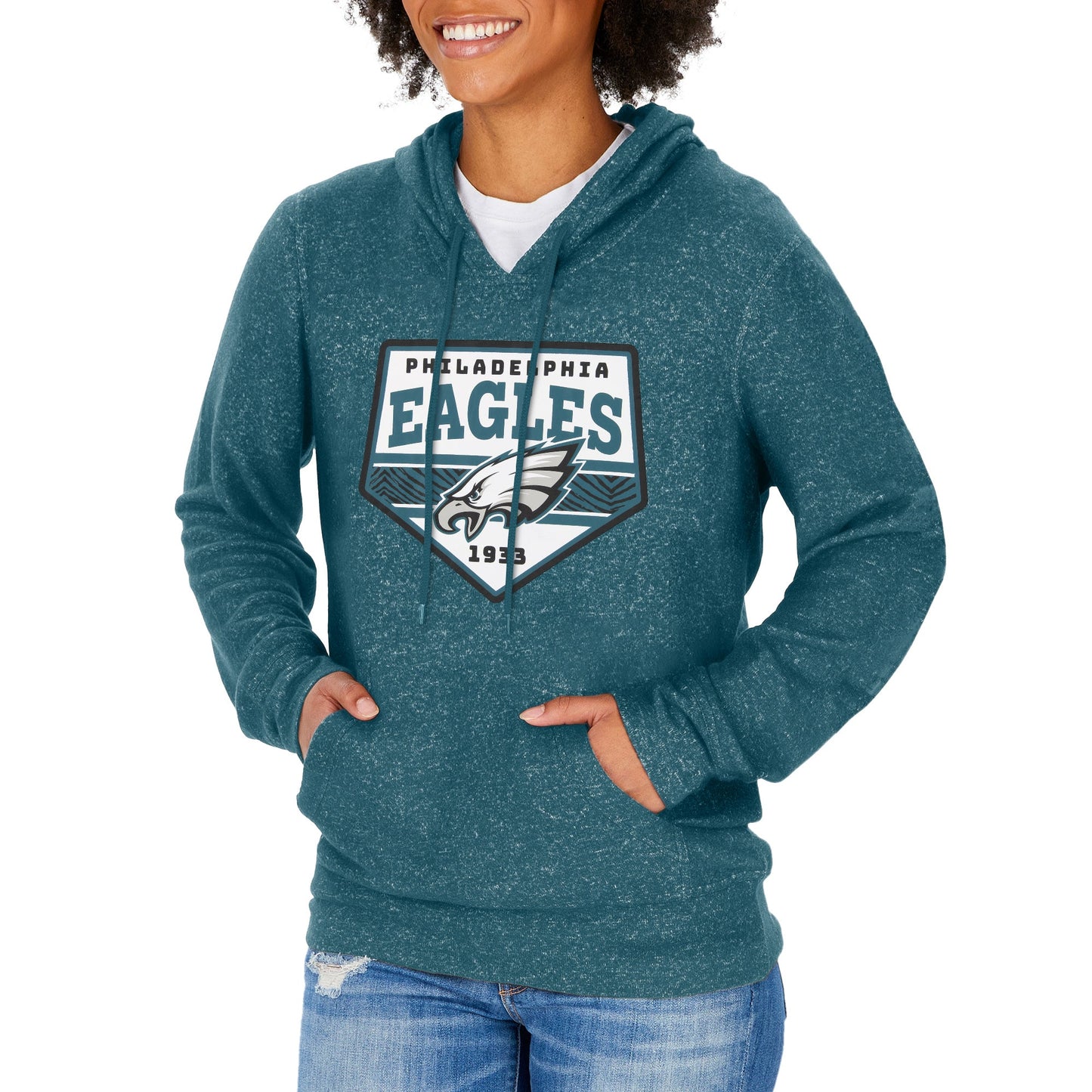 Zubaz NFL Women's Philadelphia Eagles Team Color Soft Hoodie