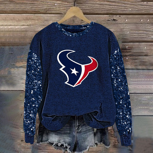 Sequined Sleeves Vintage Sweatshirt