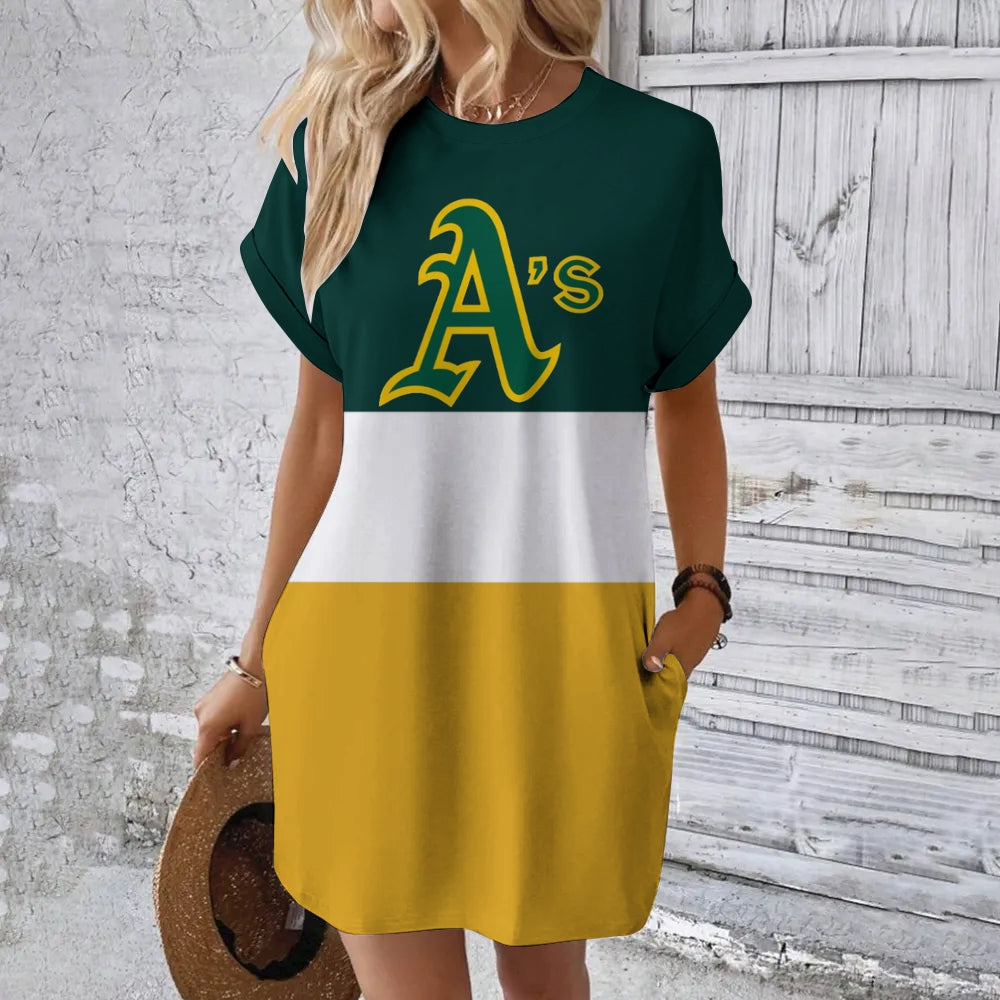 Athletics Hidden Pocket Short Sleeve Tee Dress