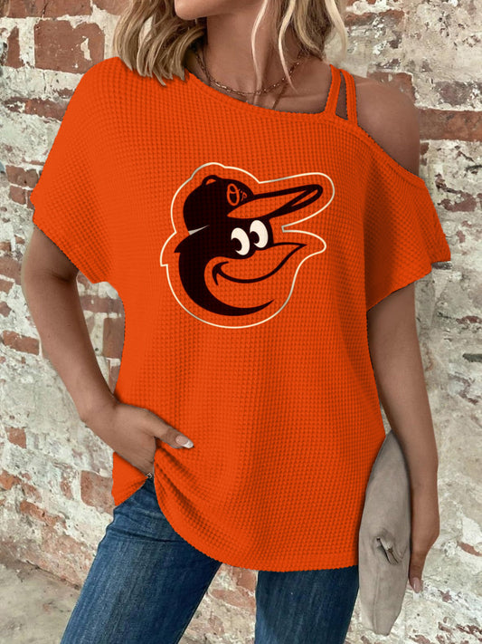 Asymmetrical Neck Short Sleeve T-Shirt