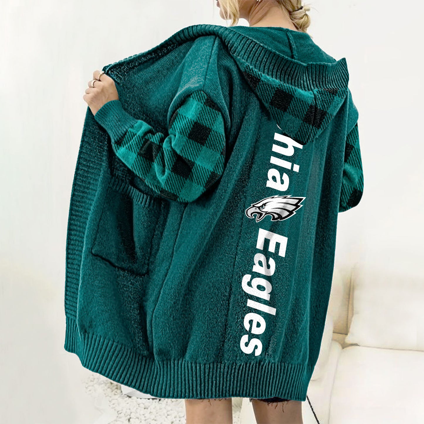 Drop Shoulder Hooded Duster Cardigan