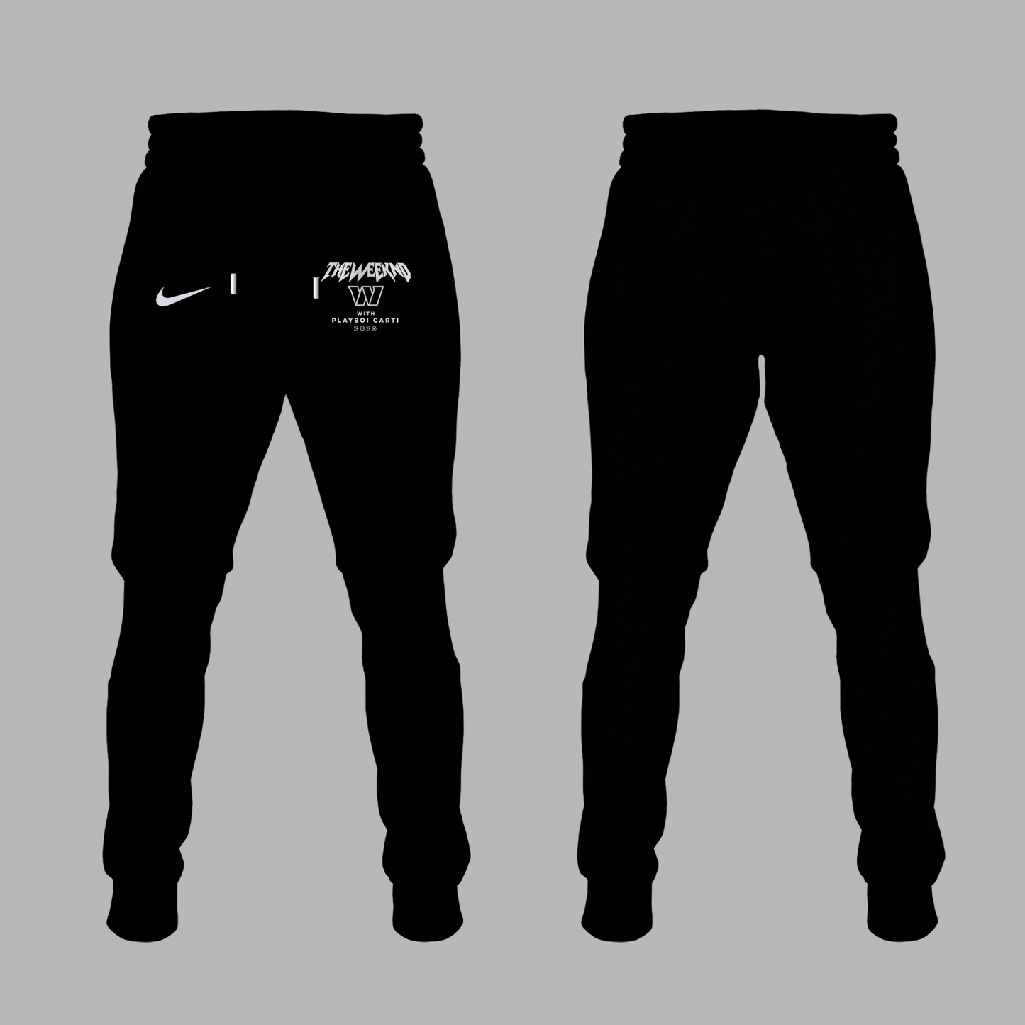 Exclusive Version Washington Commanders x The Weeknd 2025 Black Tshirt