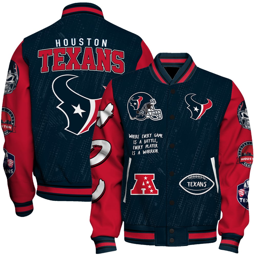 Houston Texans National Football League Conquer Every Field Unisex Varsity Jacket