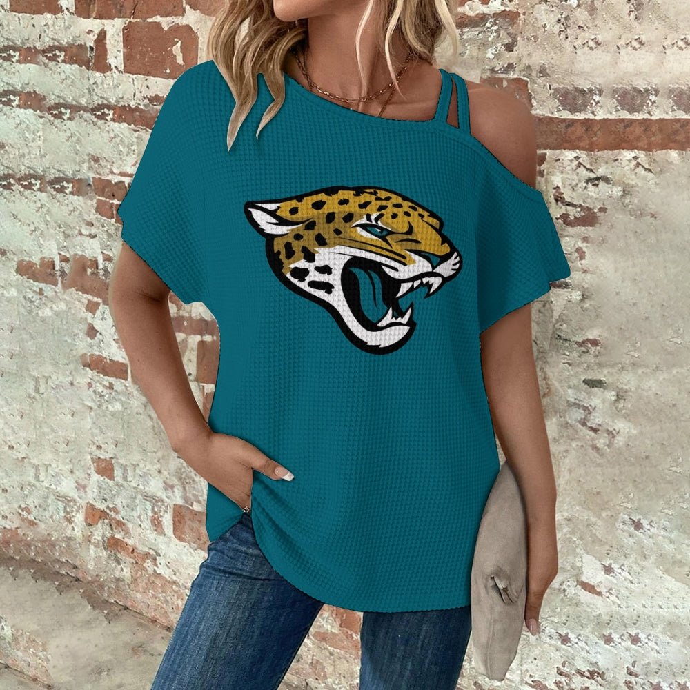 Asymmetrical Neck Short Sleeve T-Shirt