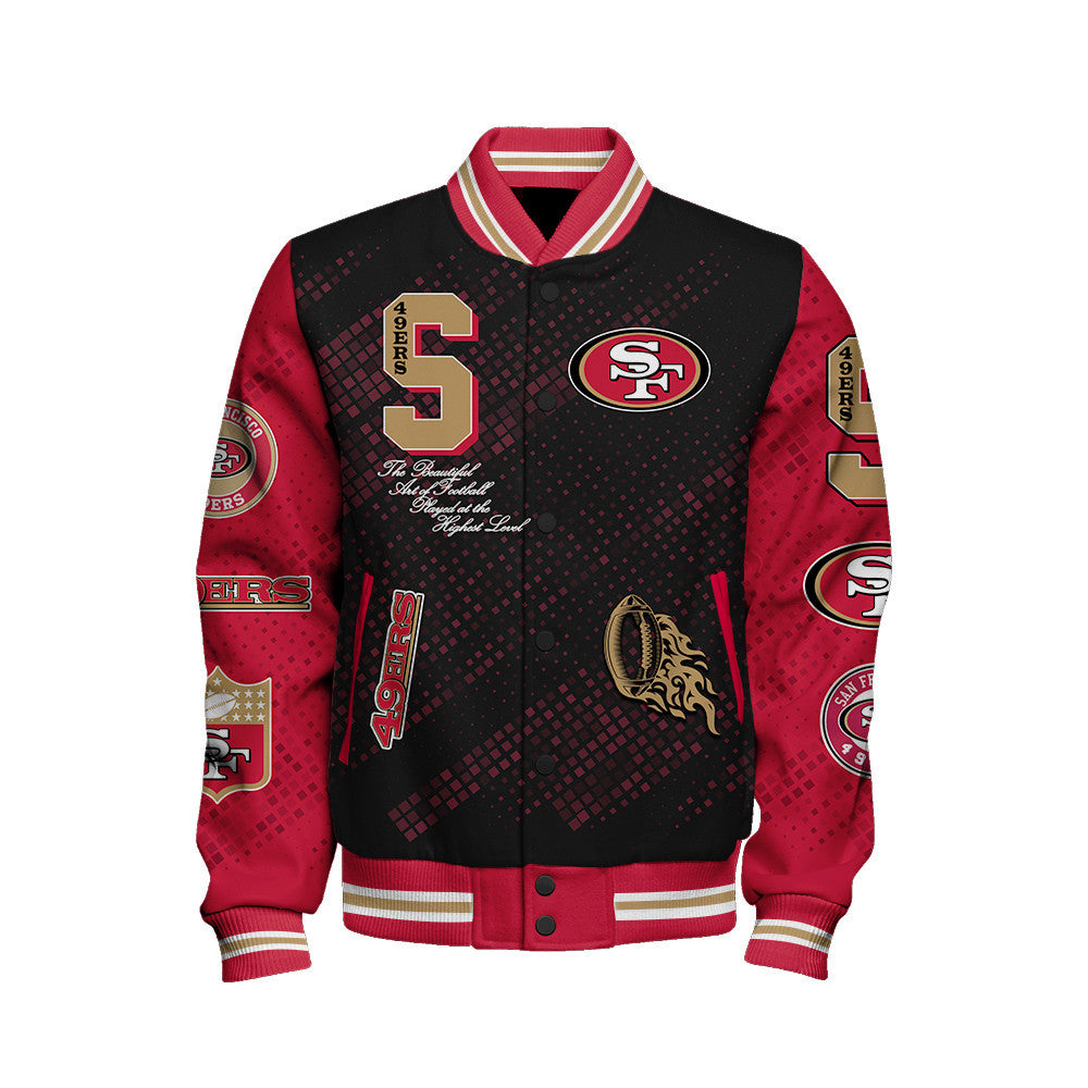 San Francisco 49ers National Football League Pattern Varsity Jacket V13