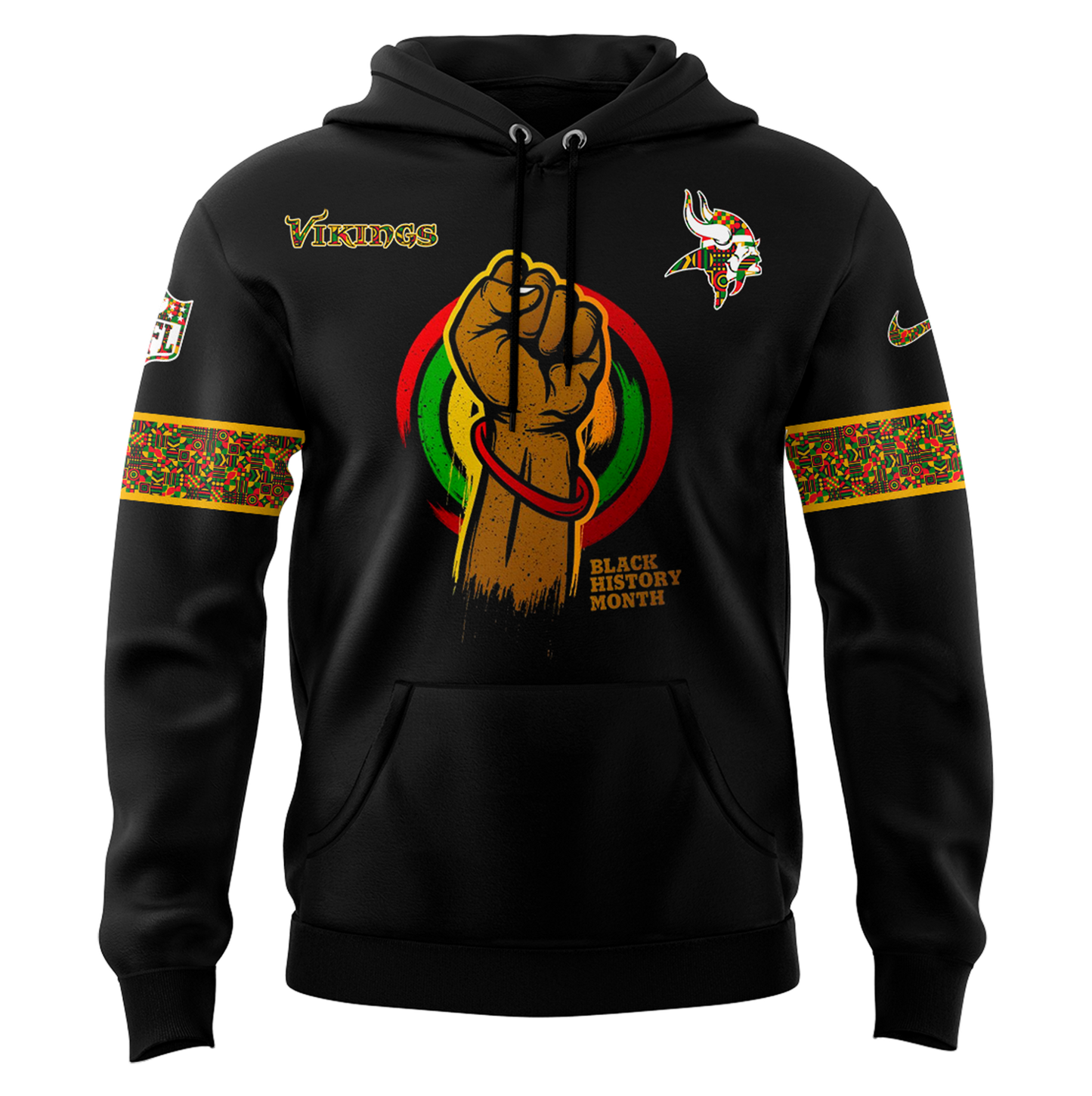 Limited Edition Minnesota Vikings x Black History Month Hoodie Gift For Fan 2025