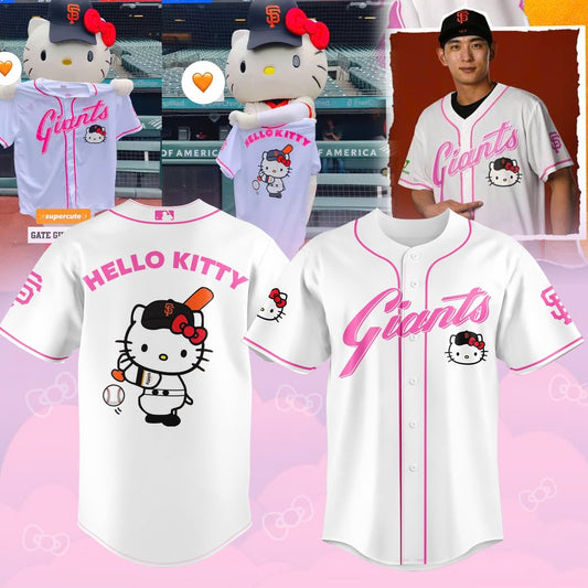 Limited Edition San Francisco Giants x Hello Kitty White Jersey
