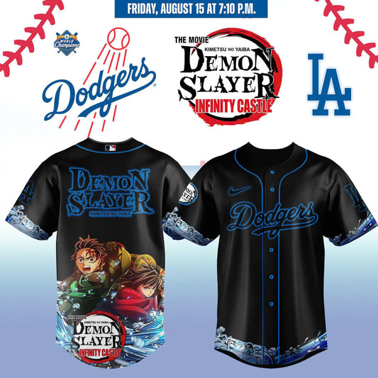 Los Angeles Dodgers vs Demon slayer Jersey