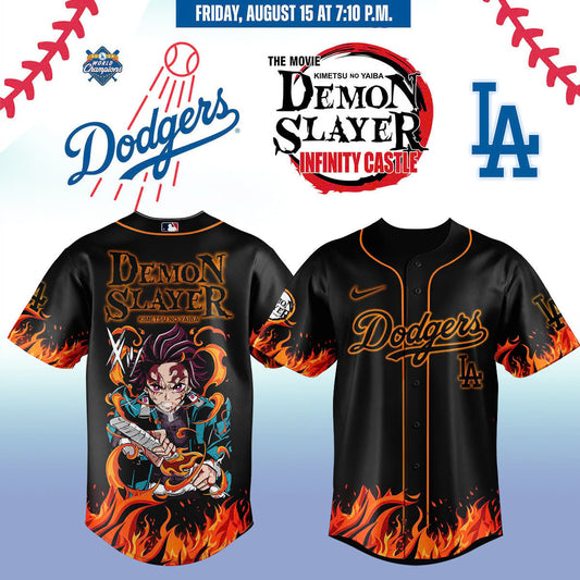 Los Angeles Dodgers vs Demon slayer Jersey