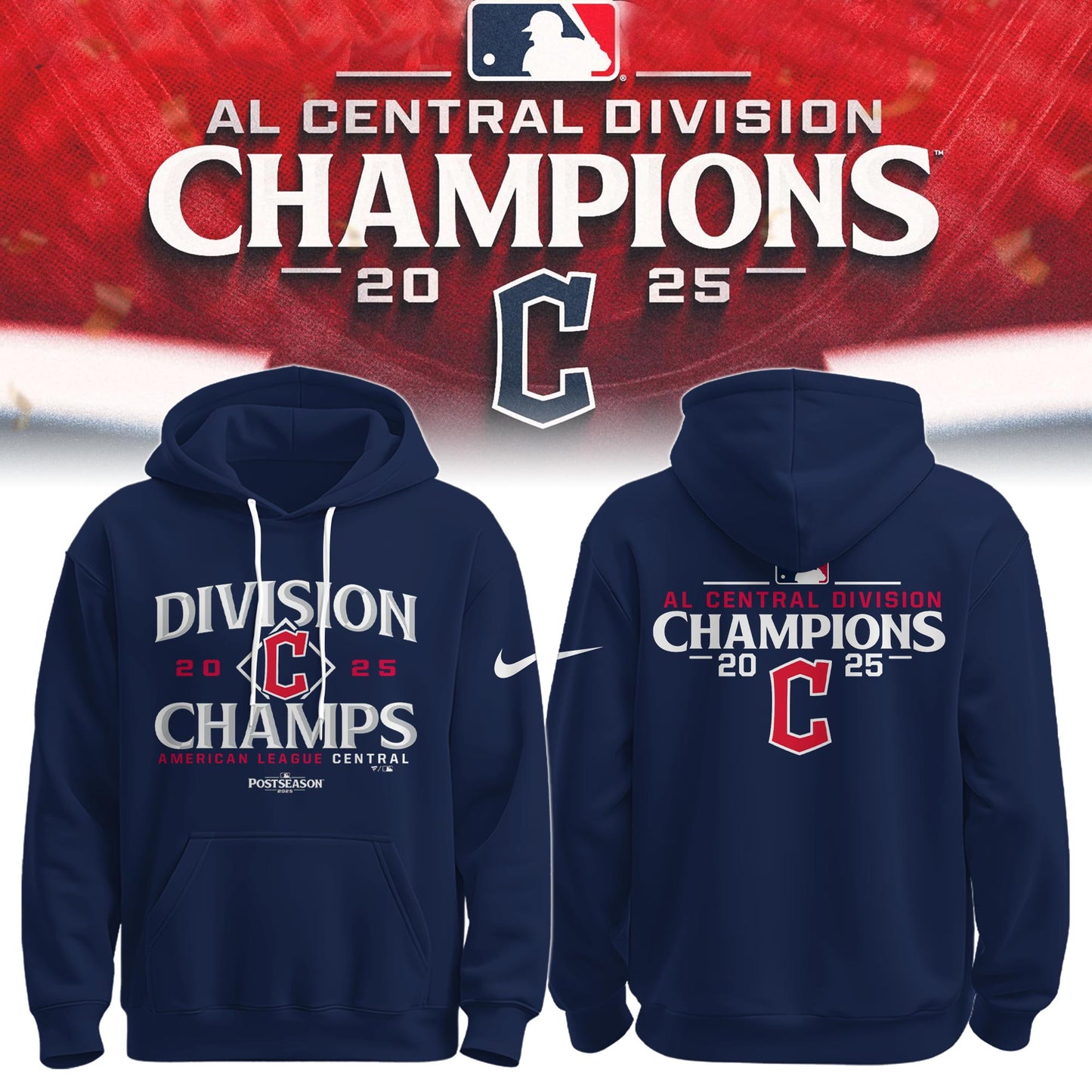 CG AL Central Division Champions Baseball Hoodie 2025 Limited Edition