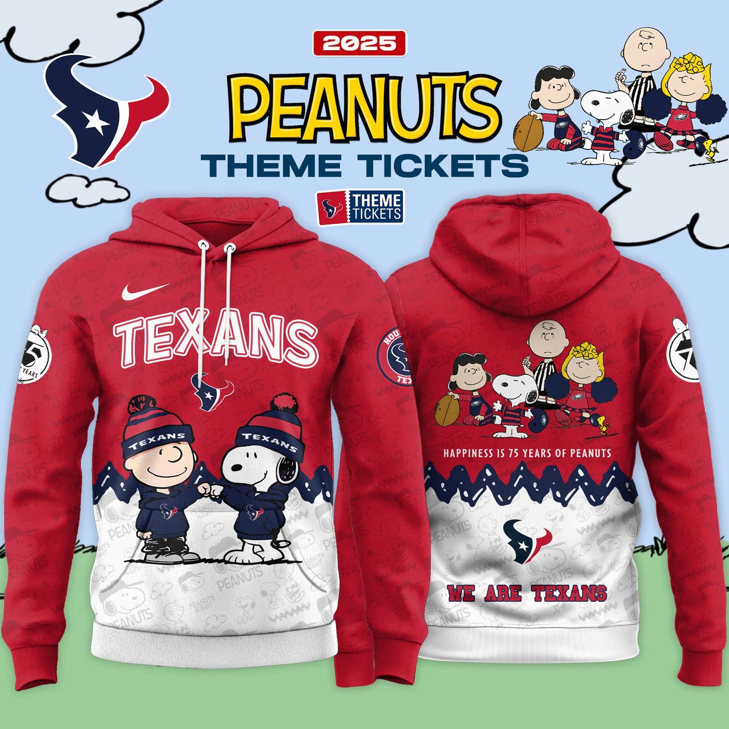 Houston Texans x Peanuts Limited Editions 2025 Hoodie
