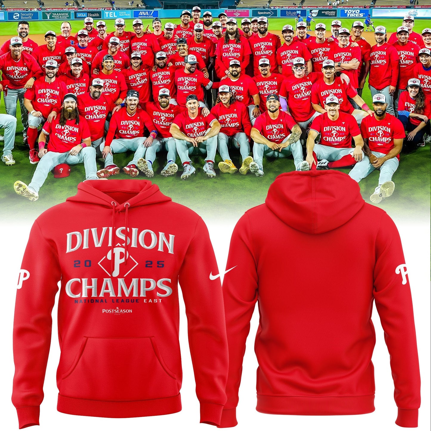 Philadelphia Phillies BACK-TO-BACK NL EAST CHAMPIONS Hoodie