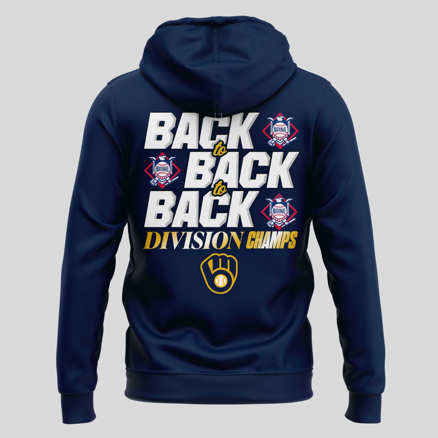 Men’s Milwaukee Brewers Fanatics Navy 2025 NL Central Division Champions Locker Room Hoodie