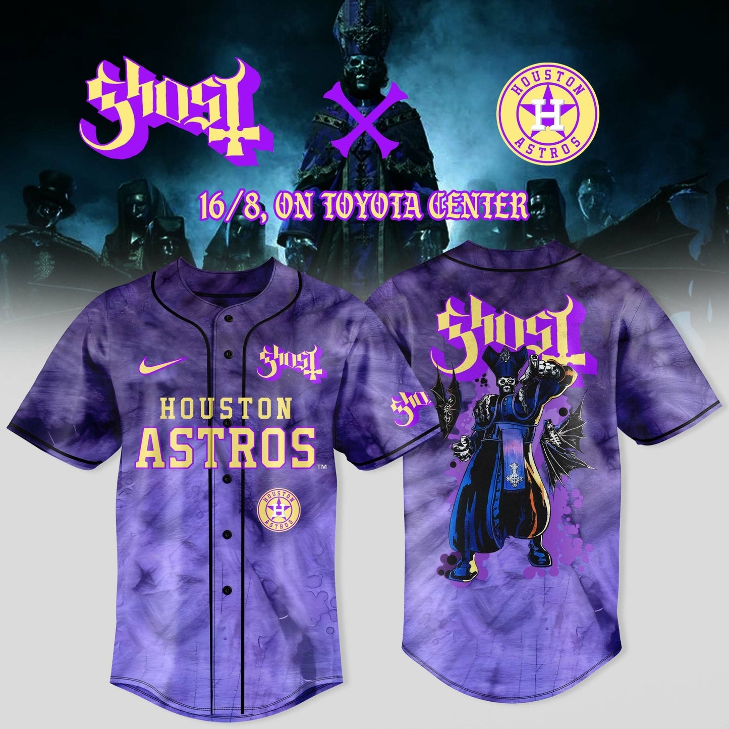 Houston Astros x Ghost Band World Tour 2025 Jersey