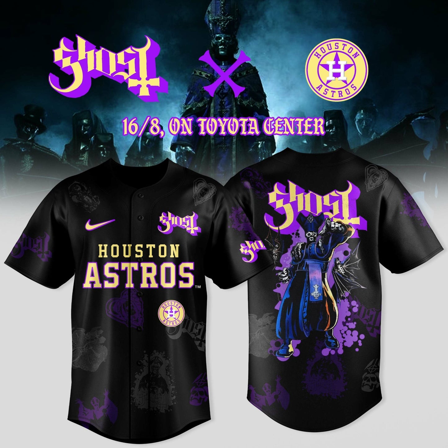 Houston Astros x Ghost Band World Tour 2025 Jersey