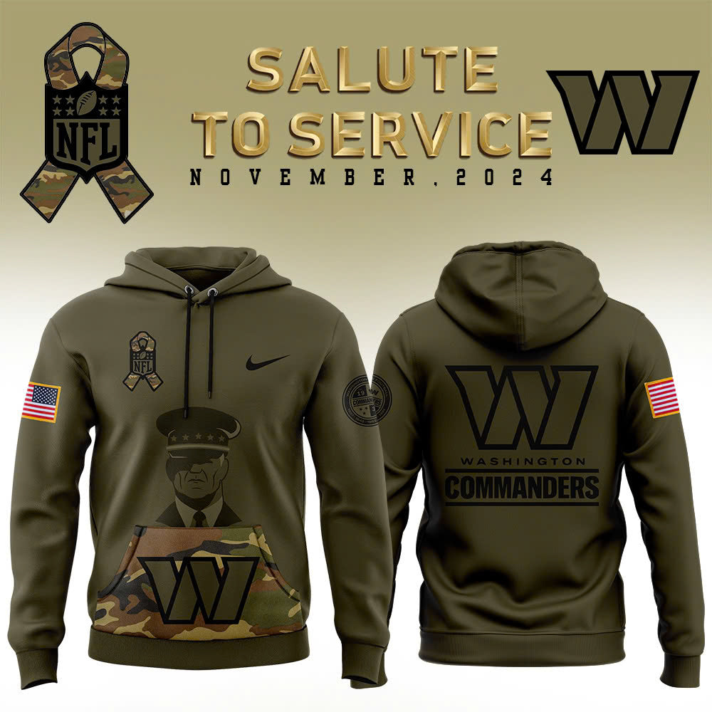 Washington Commanders Nike Camo Salute to Service Club Fleece Pullover Hoodie