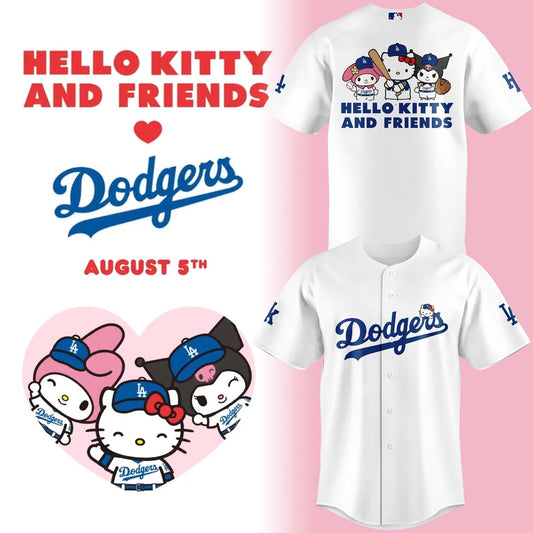 Special LA Dodgers x HELLO KITTY AND FRIENDS Night Jersey