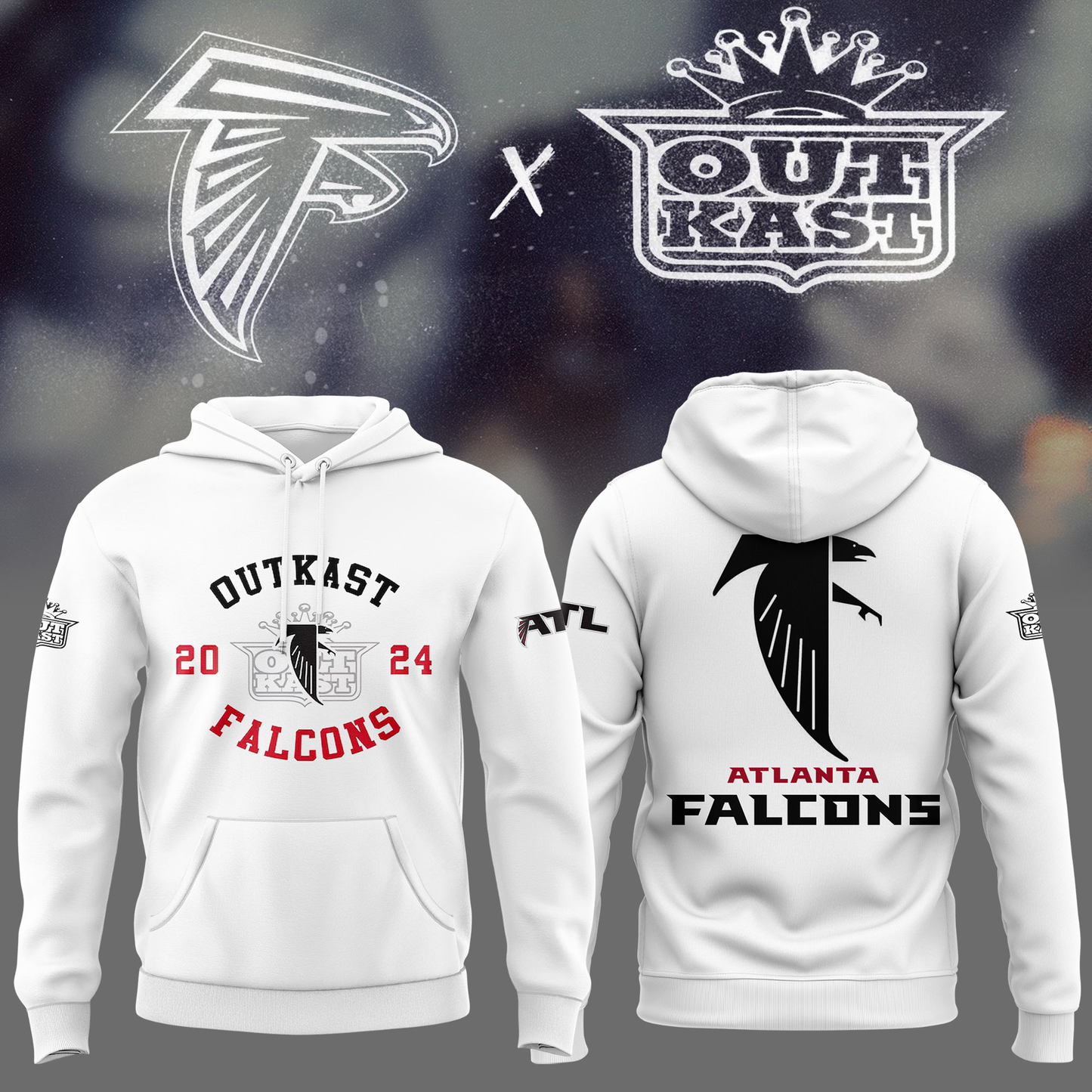 Atlanta Falcons x OutKast White Hoodie v2