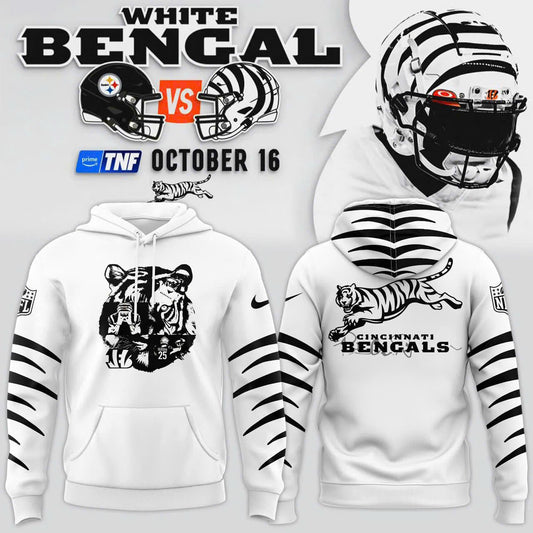 Cincinnati Bengals White New 2025 Special Hoodie