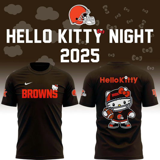 Special New Browns x Hello Kitty Tshirt 2025