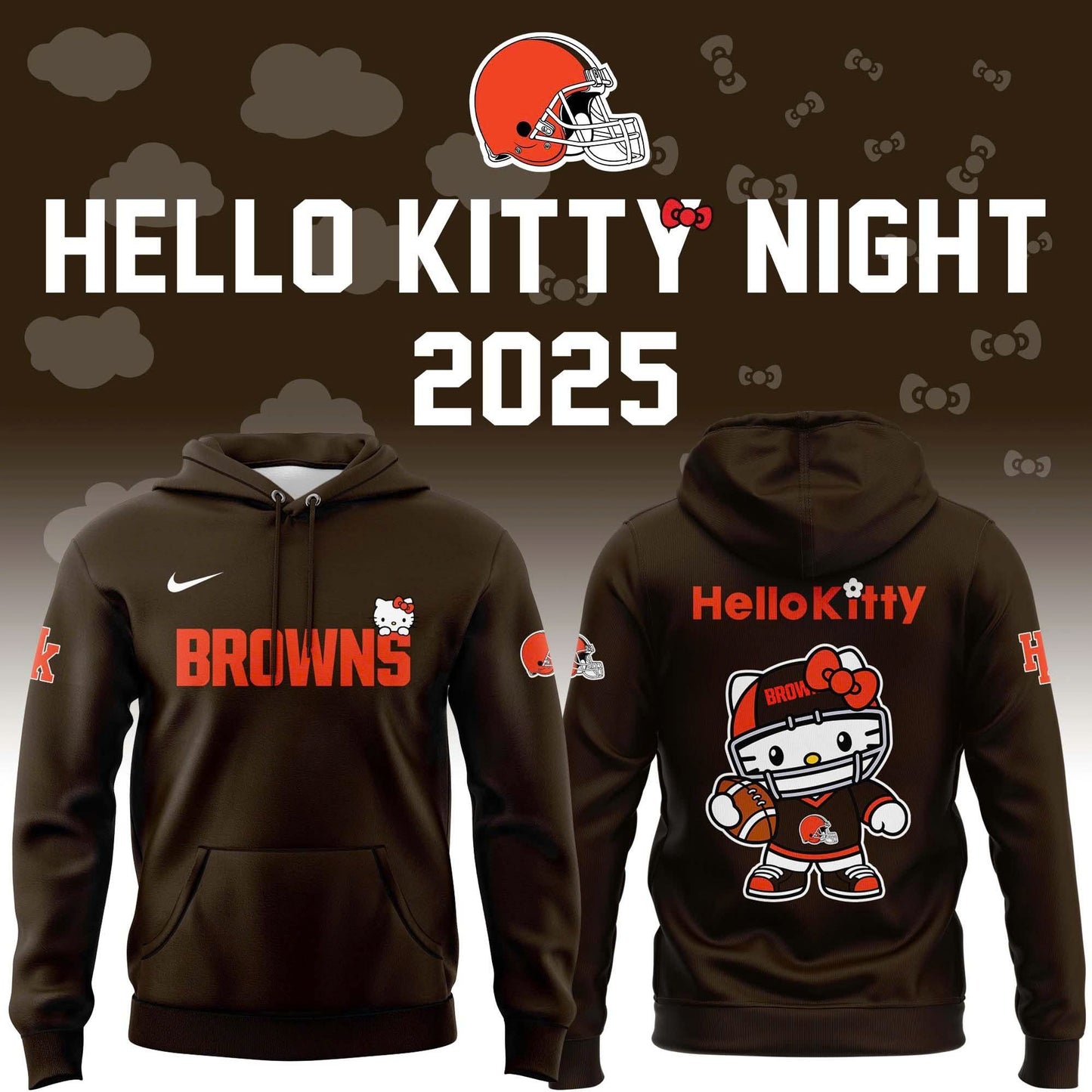 Special New Browns x Hello Kitty Hoodie