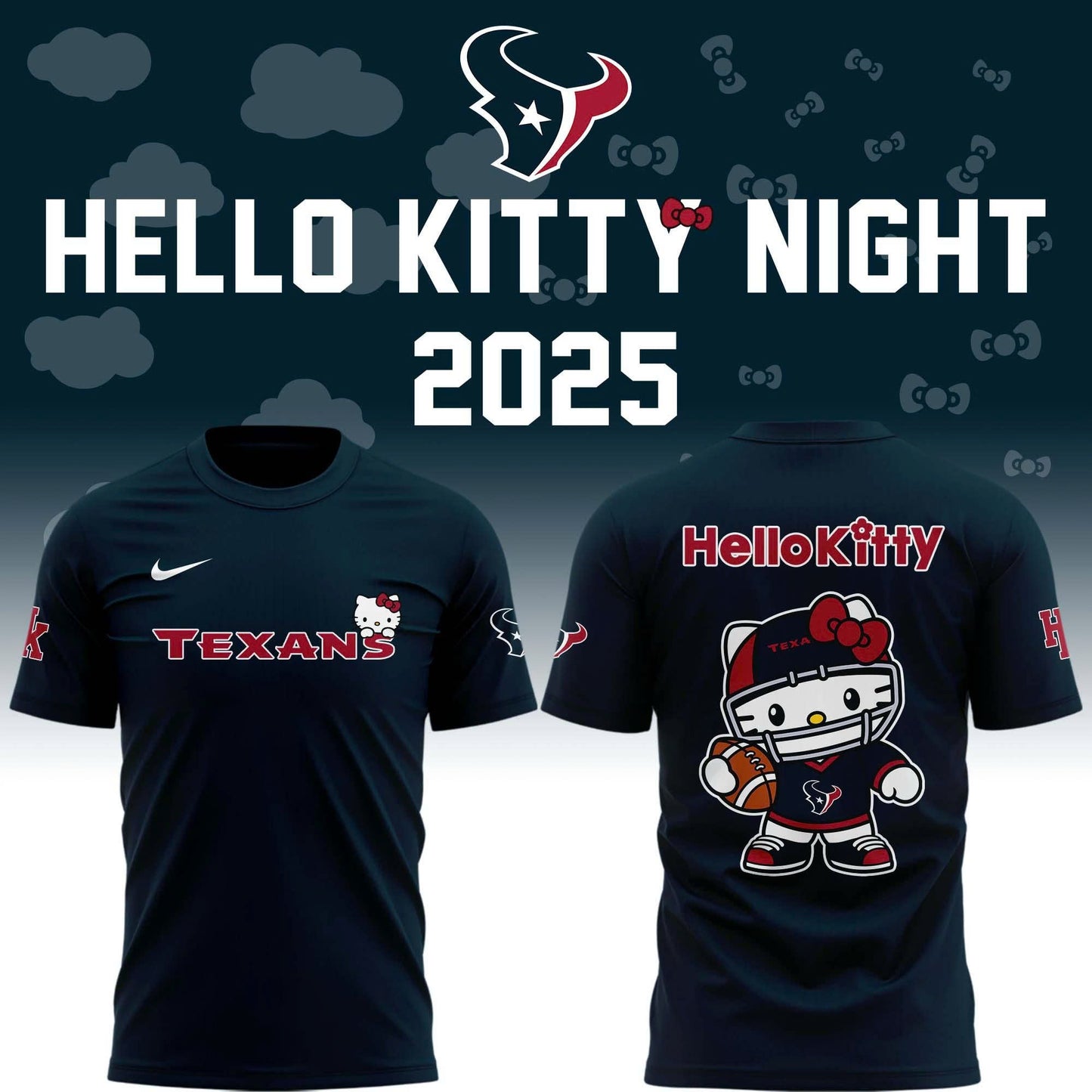Special New Texans x Hello Kitty Tshirt 2025