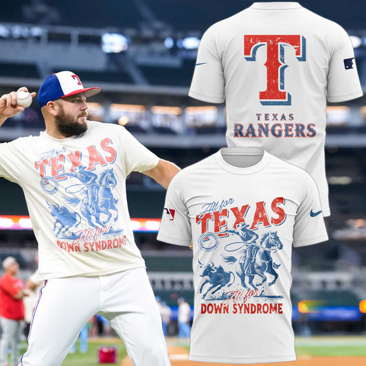 Texas Rangers Foundation on Down syndrome Awareness Day T-Shirt 2025