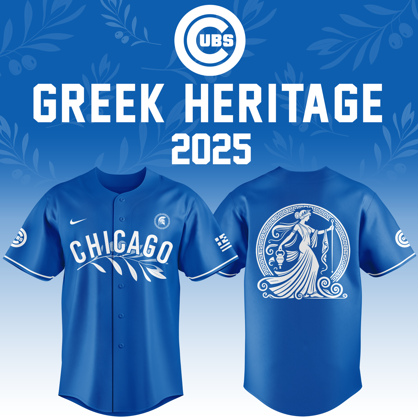 Chicago Cubs x Greek Heritage Jersey 2025