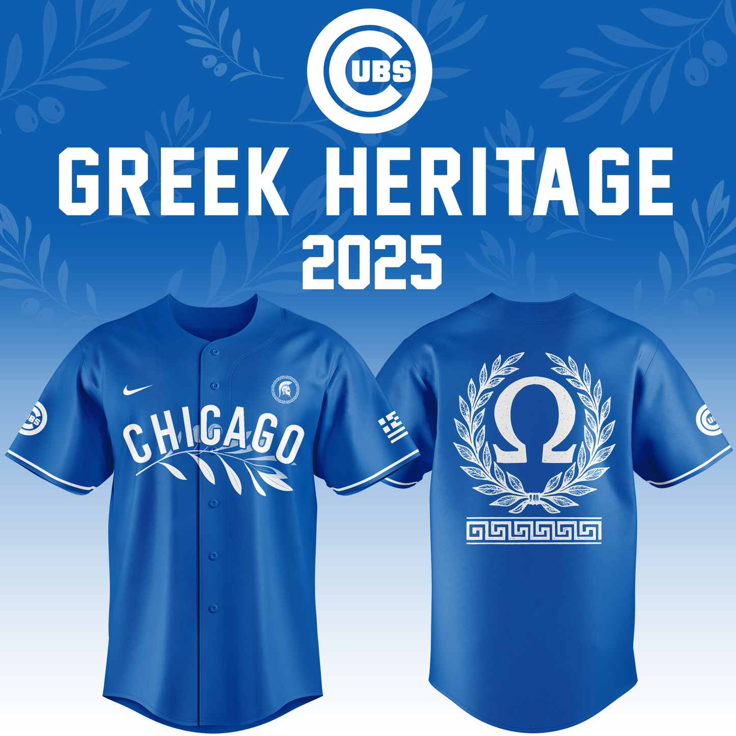 Chicago Cubs x Greek Heritage Jersey 2025