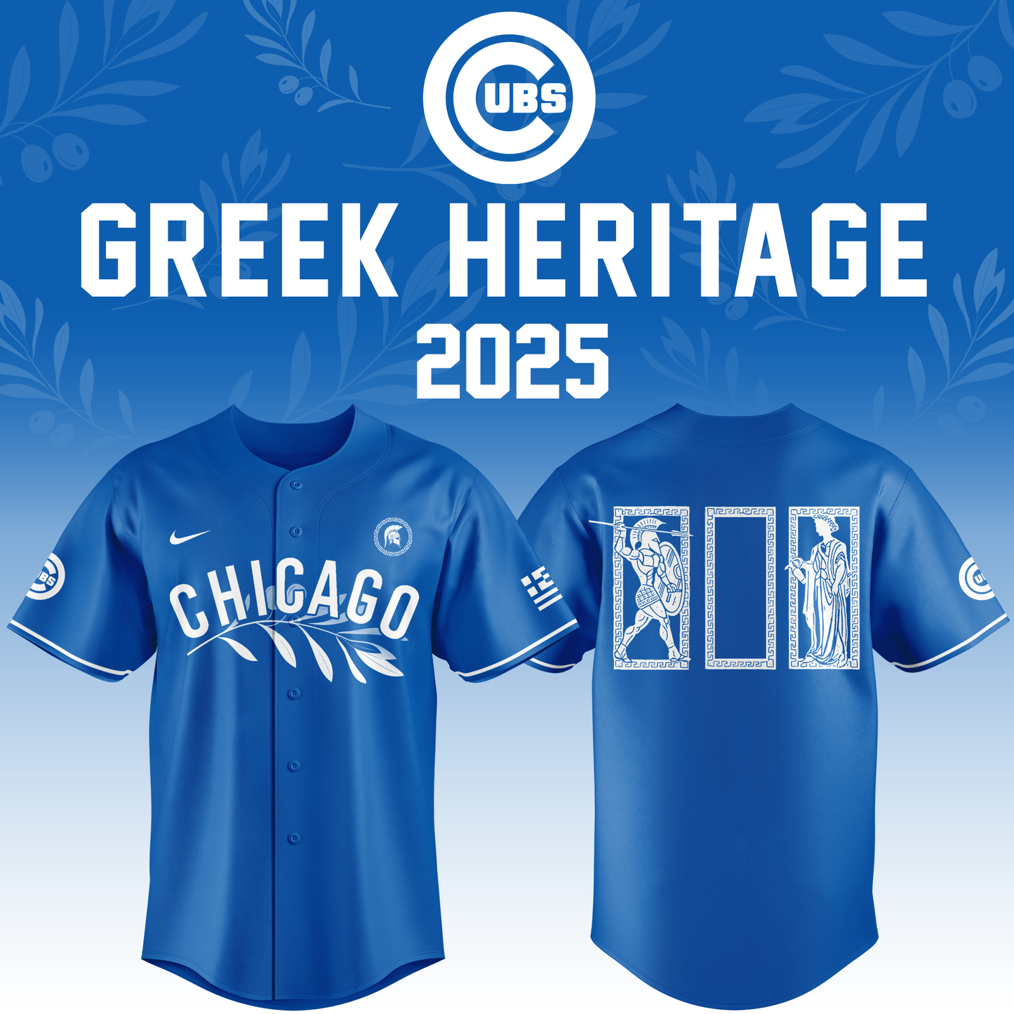 Chicago Cubs x Greek Heritage Jersey 2025