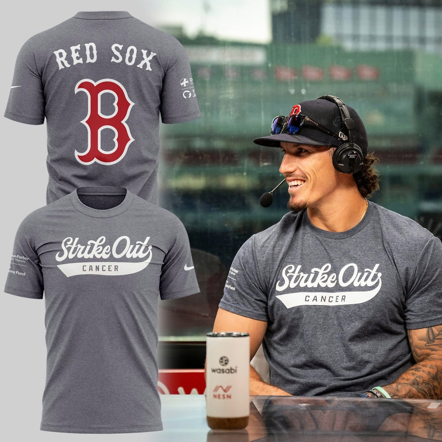 Special Strike Out Cancer Boston Red Sox T-Shirt