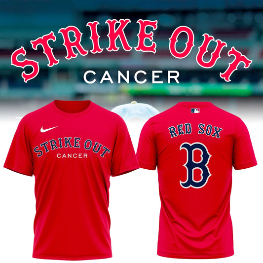 Special Strike Out Cancer Boston Red Sox T-Shirt