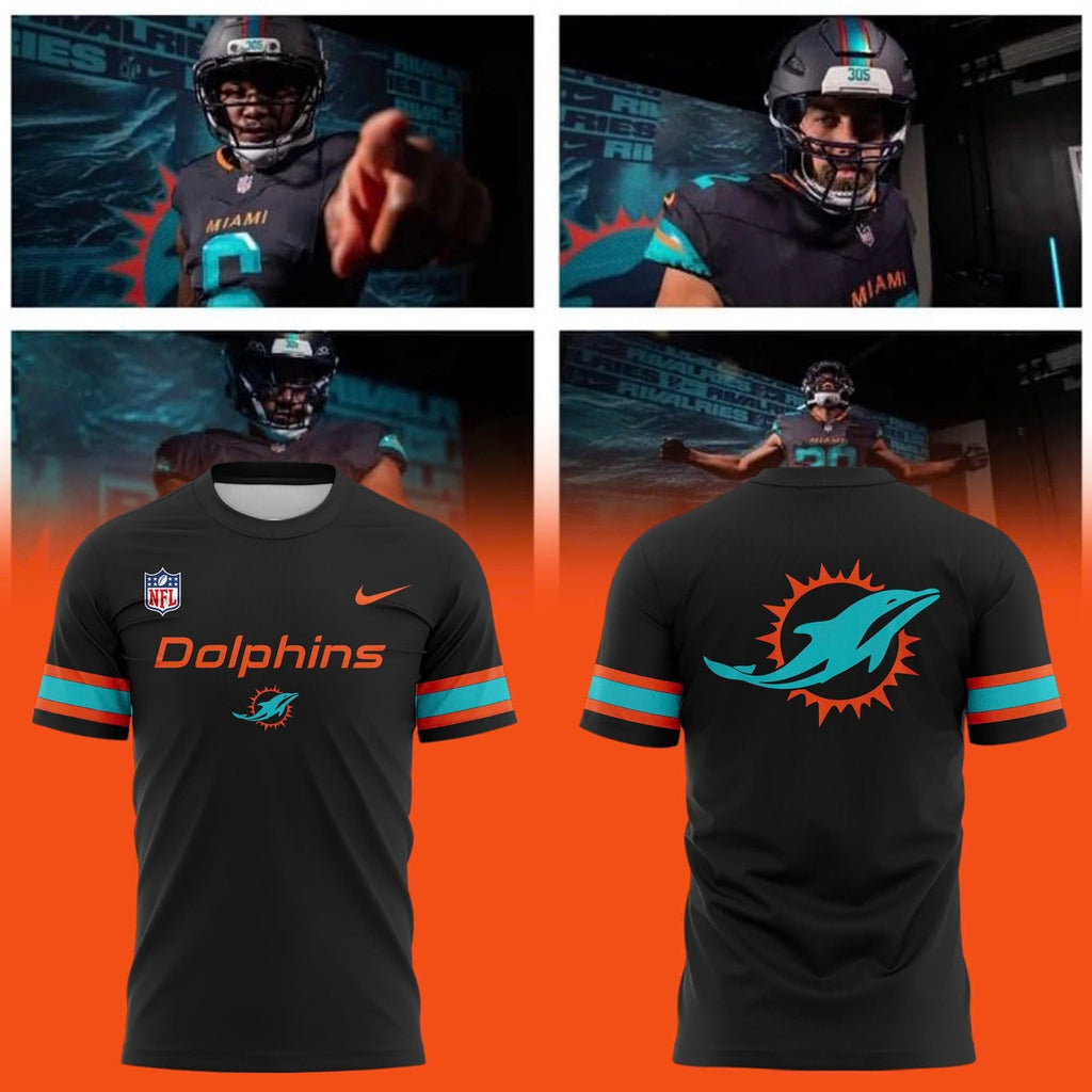 Special New Alternate Rivalry Uniform In Black Miami Wordmark Tshirt