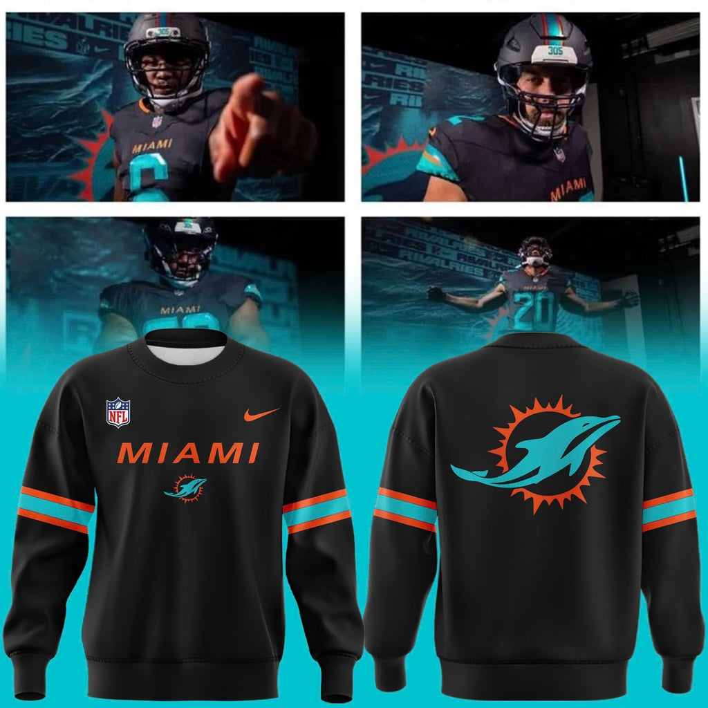 Special New Alternate Rivalry Uniform In Black Miami Wordmark Sweat