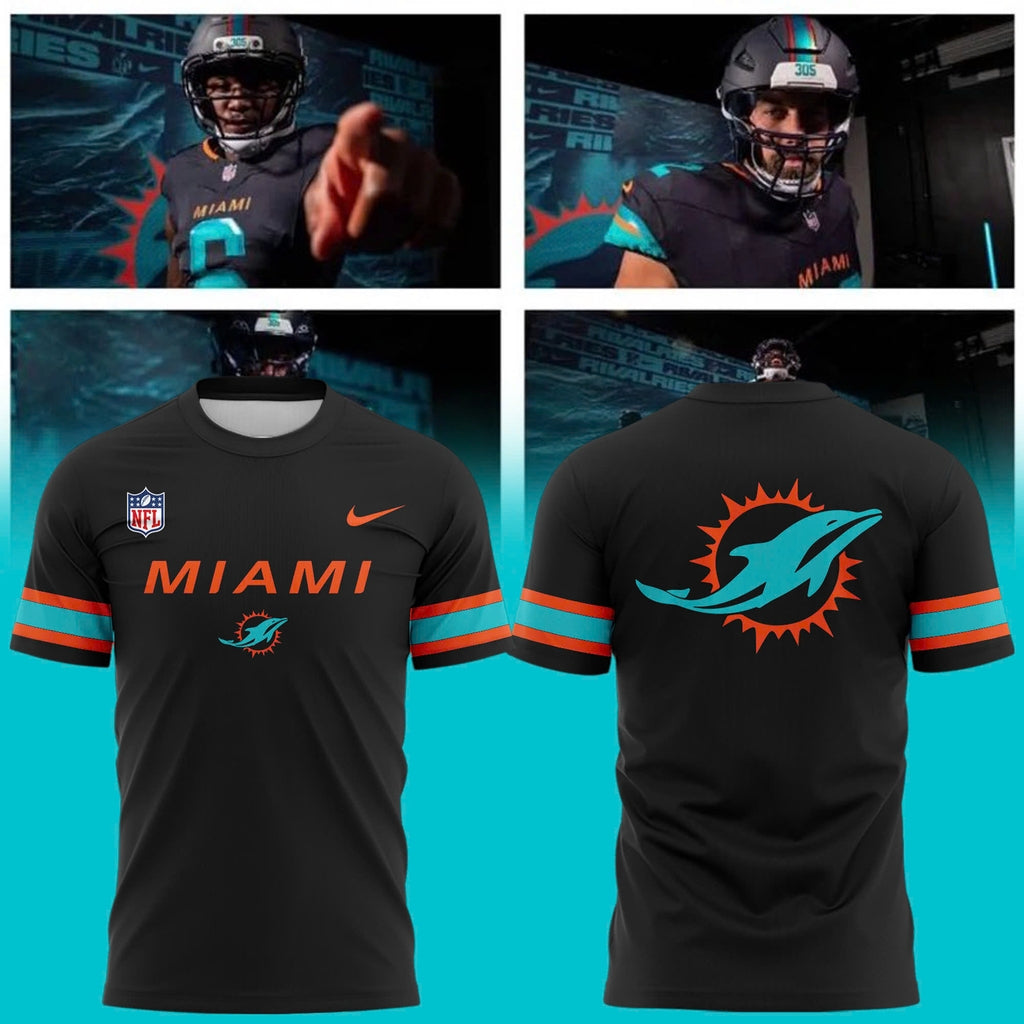 Special New Alternate Rivalry Uniform In Black Miami Wordmark Tshirt
