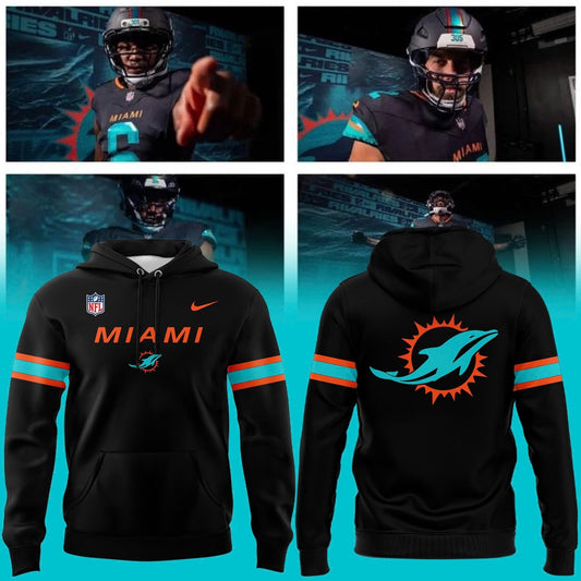 Special New Alternate Rivalry Uniform In Black Miami Wordmark Hoodie