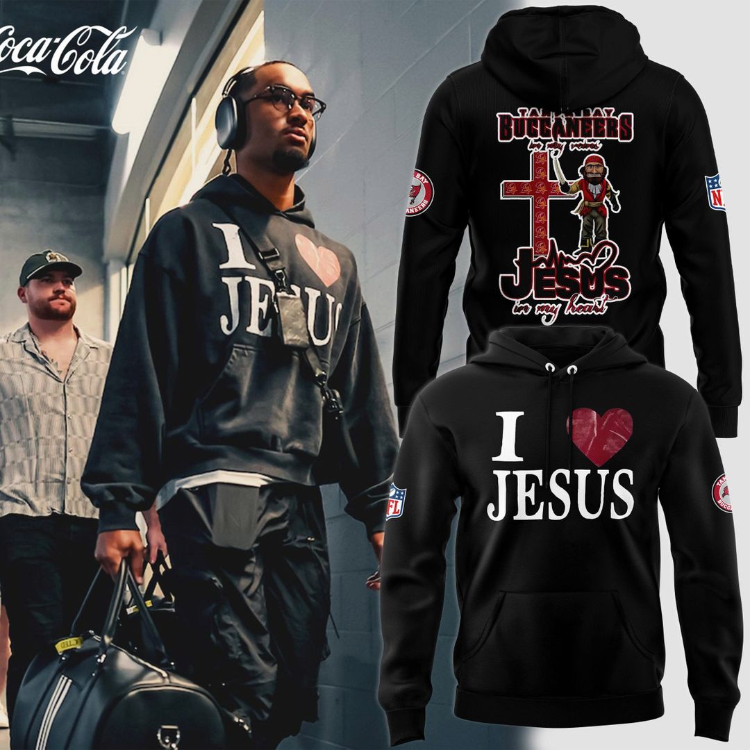 Tampa Bay Buccaneers "I ❤️ Jesus" Hoodie