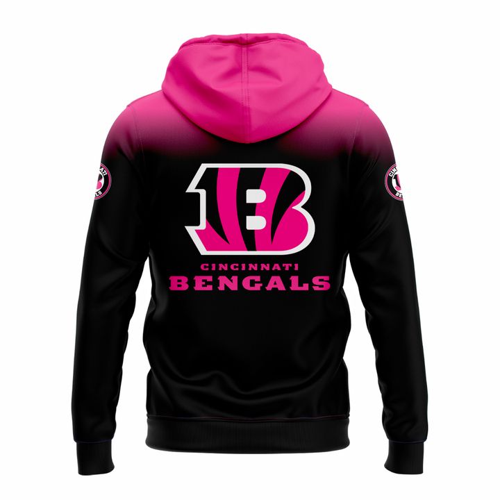 Cincinnati Bengals Breast Cancer Awareness 2025-2026 Hoodie v1