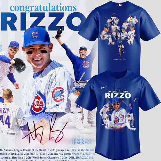 1b Chicago Cubs Legend Anthony Rizzo Jersey