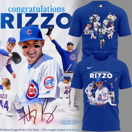 2a Chicago Cubs Legend Anthony Rizzo Thank You For Memories T-Shirt