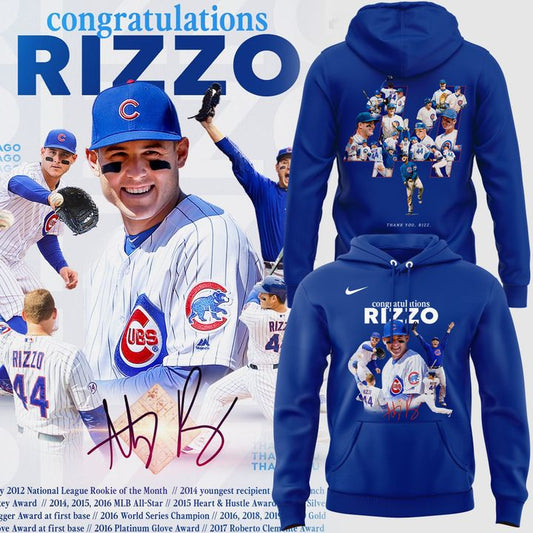 3a Chicago Cubs Legend Anthony Rizzo - Always And Forever Hoodie