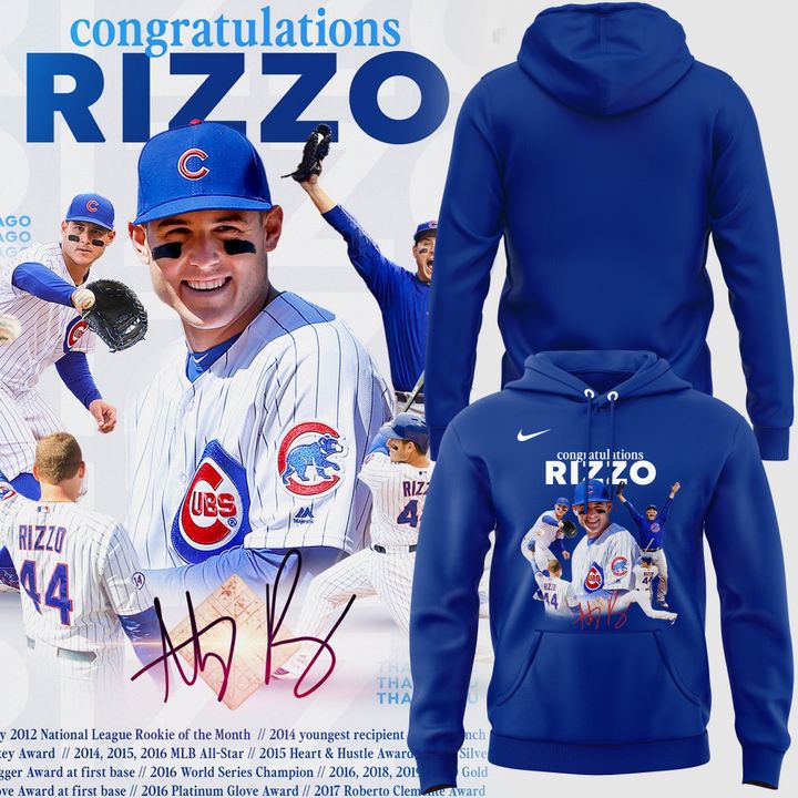 3b Chicago Cubs Legend Anthony Rizzo - Always And Forever Hoodie