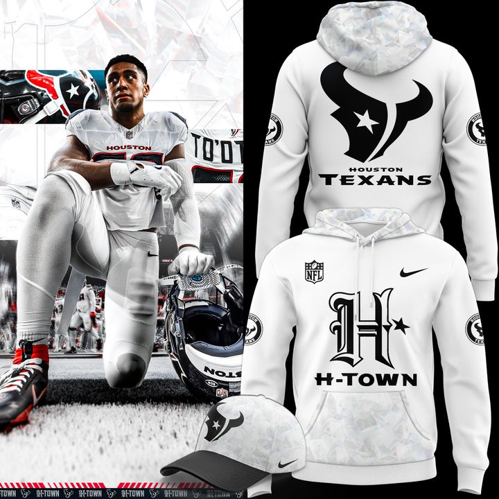 Houston Texans Icy White New Hoodie 2025